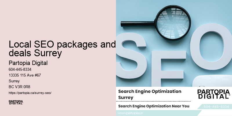SEO ranking services Local SEO packages and deals Surrey