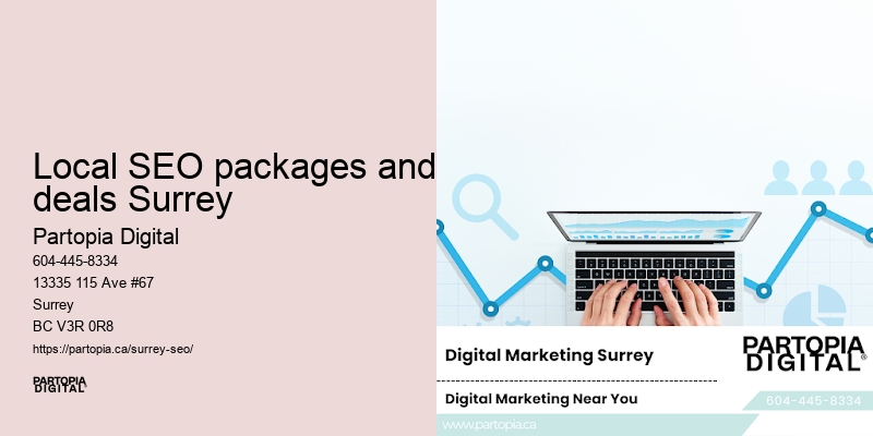 Local SEO packages and deals Surrey SEO trend analysis
