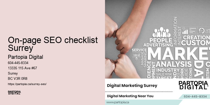 SEO results On-page SEO checklist Surrey