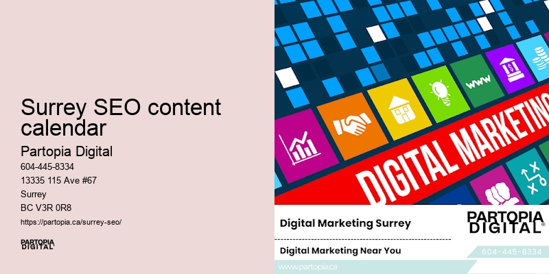 SEO consultancy Surrey SEO content calendar